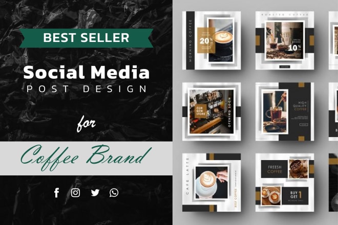 I will create creative post content for coffee brand or drinks