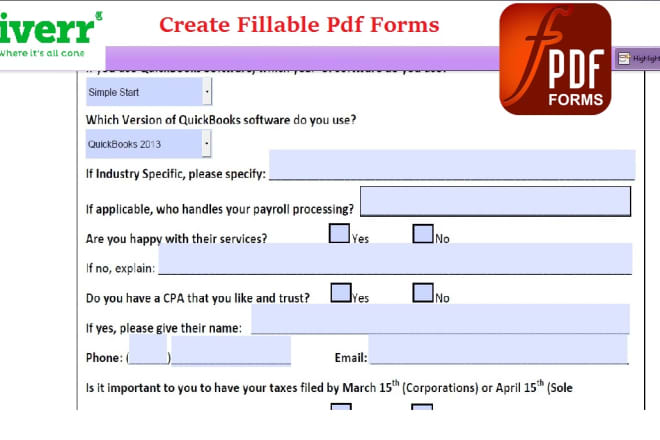 I will create fillable pdf forms