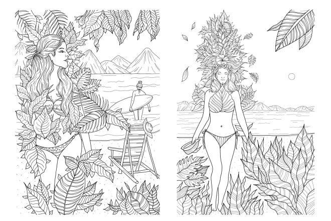 I will create original adult coloring page illustration