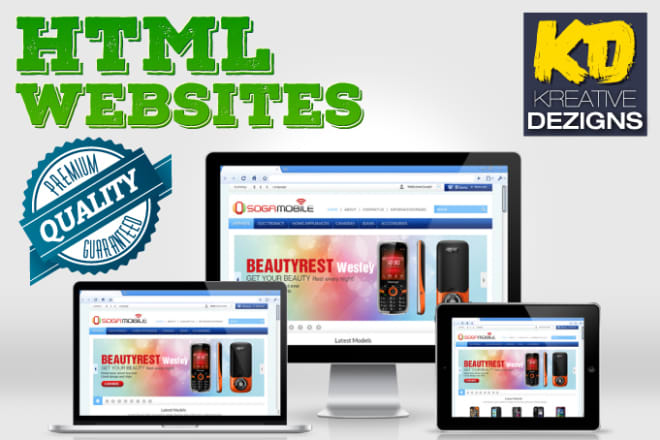 I will design a creative HTML webpage or website