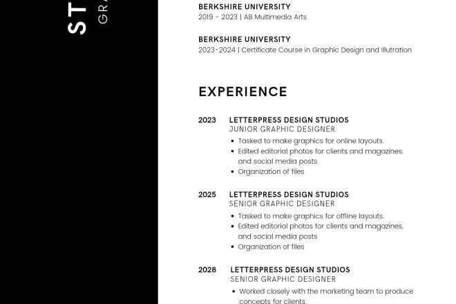 I will design a professional and job winning resume for you