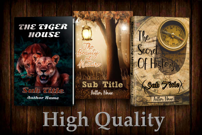 I will design amazing book cover front,back or spine side