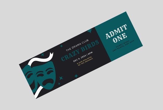 I will design an eye catching ticket for any event