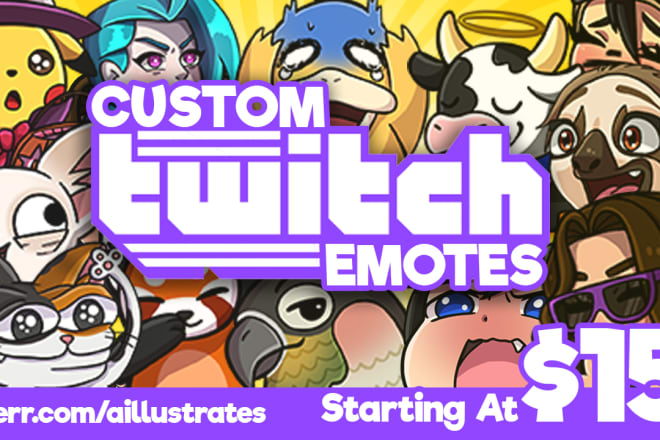 I will design custom emotes for your twitch stream