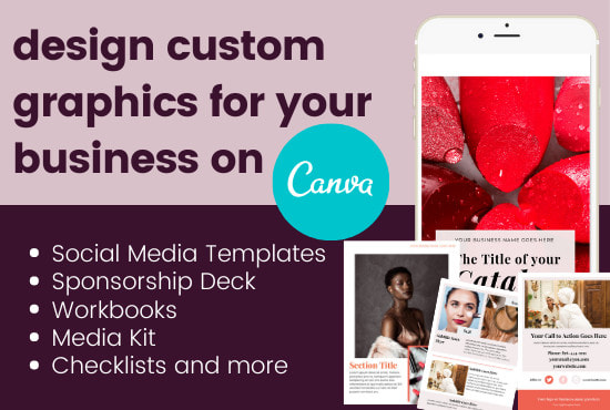 I will design custom graphics for your business on canva