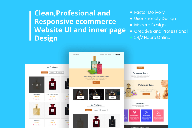 I will design ecommerce website ui ux design