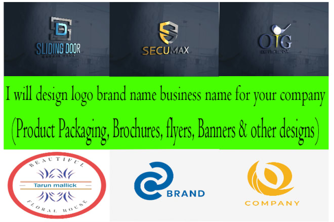 I will design logo brand name business name for your company