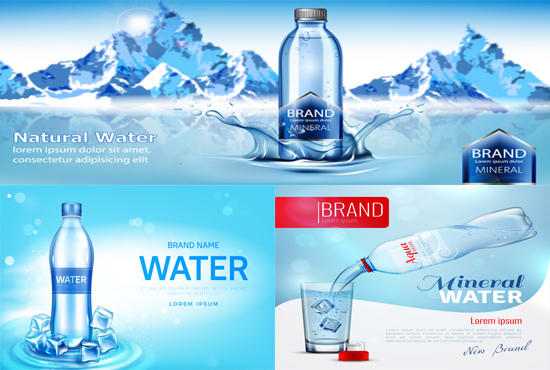 I will design mineral water bottle label, banner