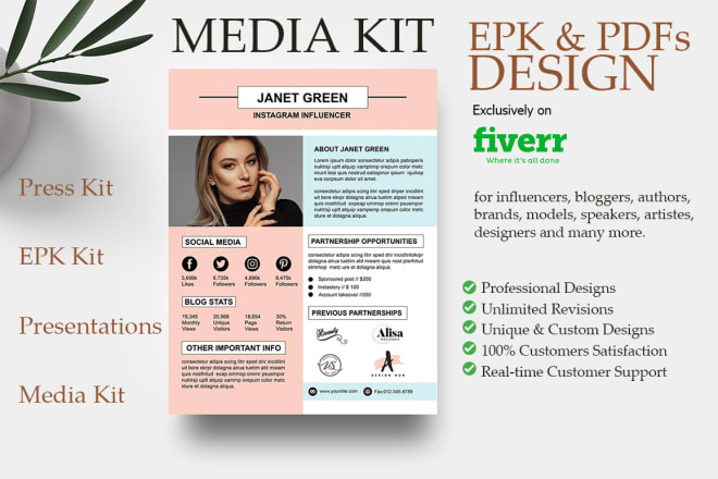 I will design one sheet, epk and media press kit design