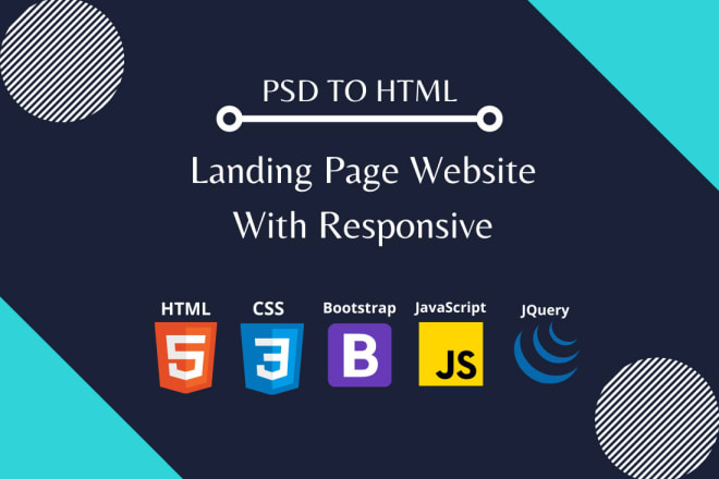 I will design responsive HTML landing page and sales page