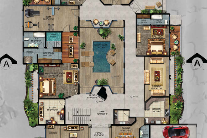 I will design your architectural floor plan