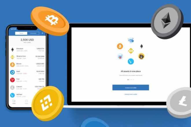 I will develop crypto wallet app,blockchain wallet app, trading wallet app, wallet app