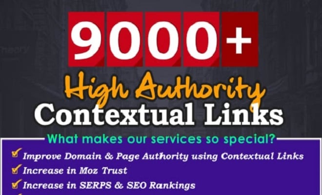 I will do 15000 contextual SEO backlinks from da 70 links google top ranking