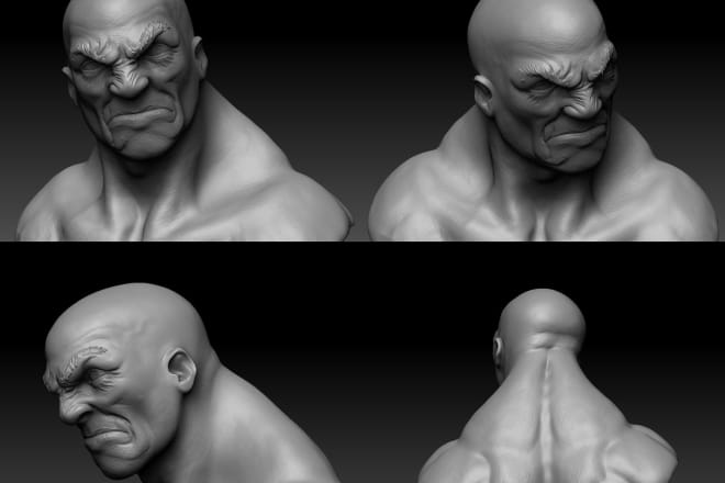I will do anything zbrush, 3d modeling of a sculpture