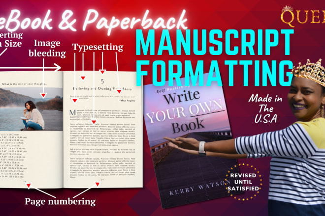 I will do book formatting for ebook or paperback for any platform