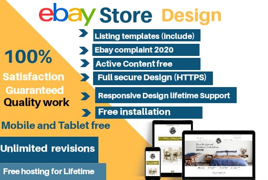 I will do ebay listing template, custom listing template