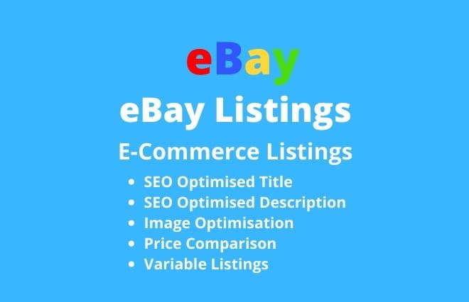 I will do ebay SEO optimized product listings ecommerce listings