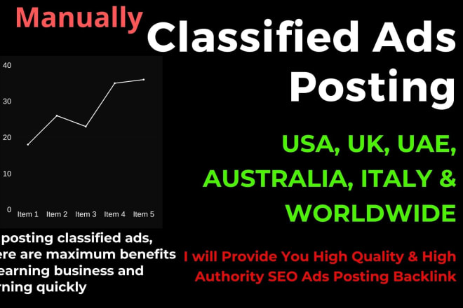 I will do free clssified ad posting in top USA, UK and aus sites