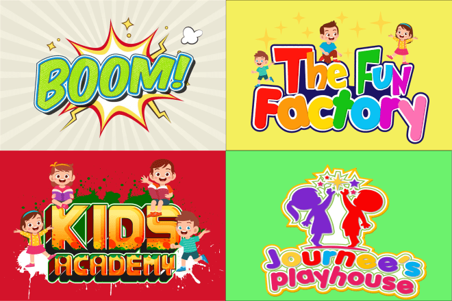 I will do kids baby childcare toy channel logo,label or banner