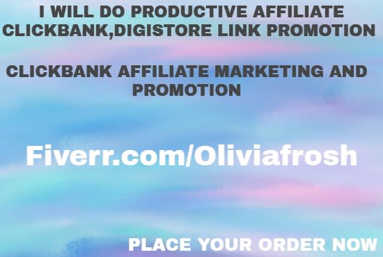 I will do productive affiliate clickbank,digistore,teespring link promotion