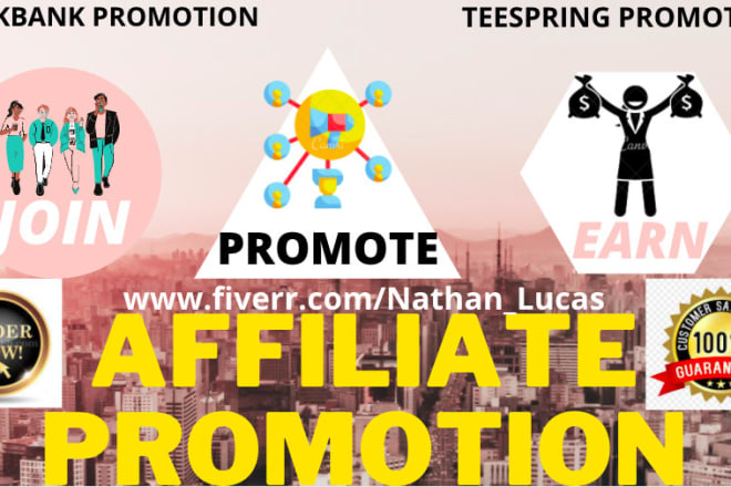 I will do productive clickbank, teespring, affiliate link promotion