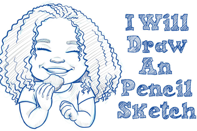 I will draw a pencil sketch,cartoon portrait