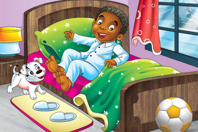 I will draw african american children illustration for you