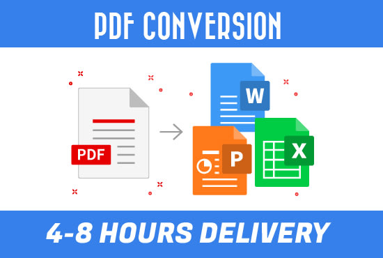 I will edit and convert image or pdf into word, excel, ppt, jpg, psd