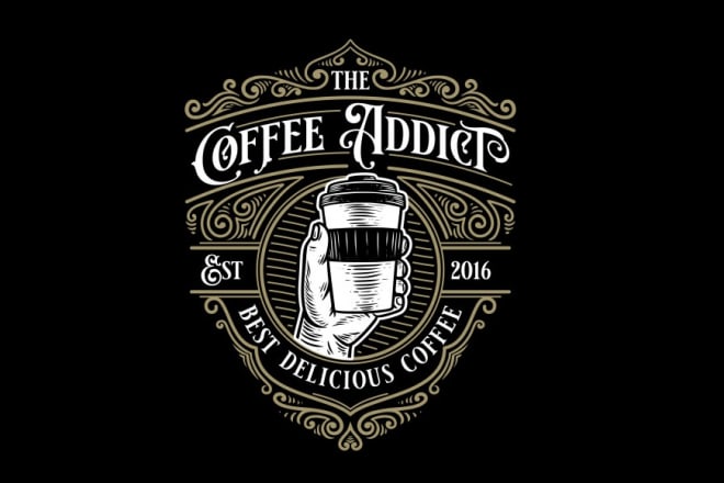 I will make an amazing eye catching coffee shop logo design with free vector file