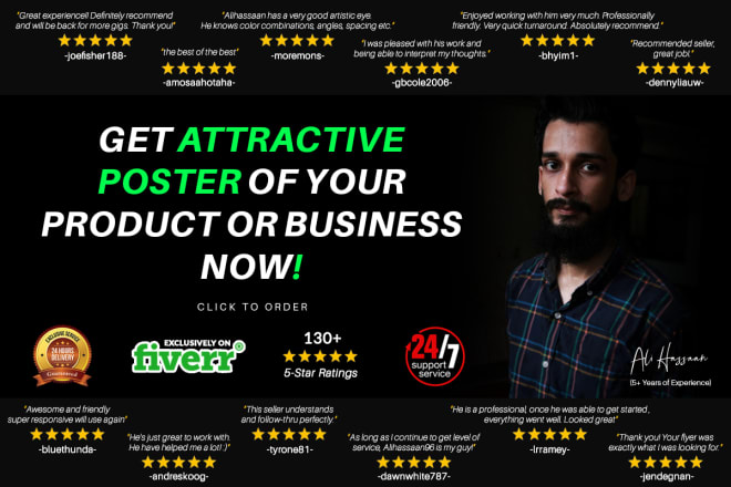 I will make an attractive poster of your product