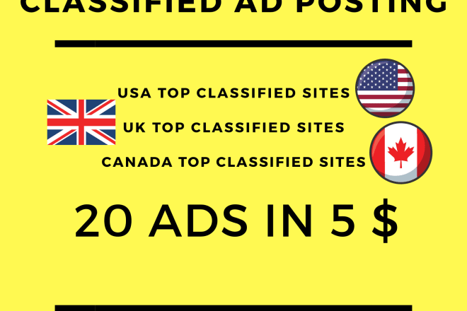I will post ads on classified sites