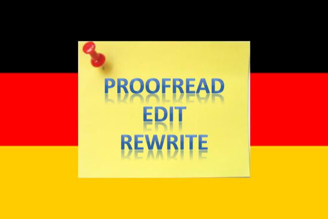 I will proofread and edit your german text