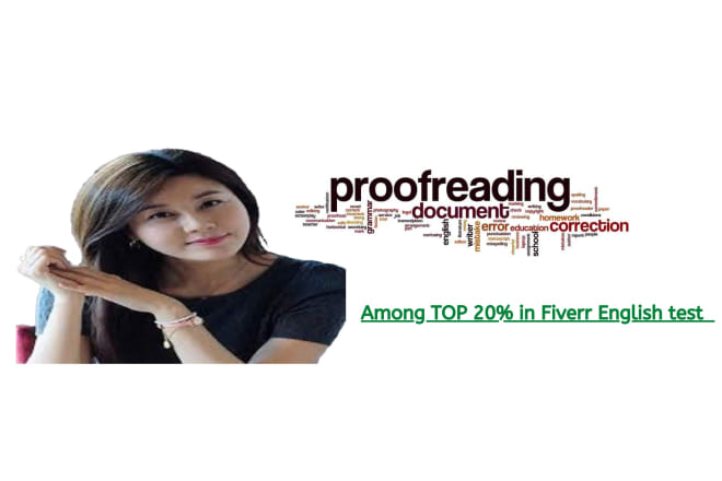 I will proofread any document in english