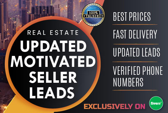 I will provide motivated seller real estate leads with skip tracing