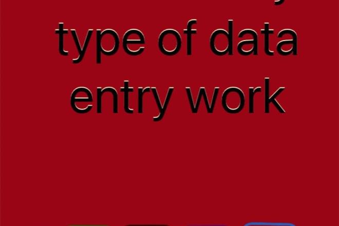 I will provide services in data entering