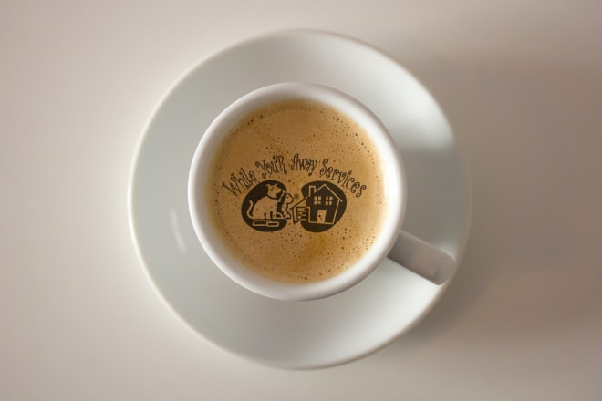 I will put your logo or text on 3 frothy coffees