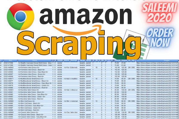 I will scrape product data from amazon or any website