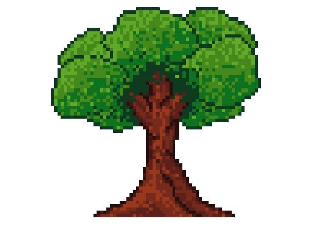 I will simple pixel art for game assets