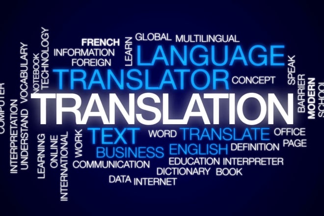 I will translate any text or audio from french to english text