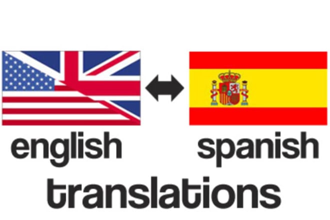 I will translate any text to spanish and vice versa