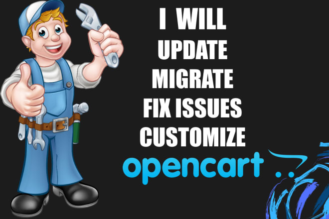 I will update, migrate, fix issues or customize opencart store