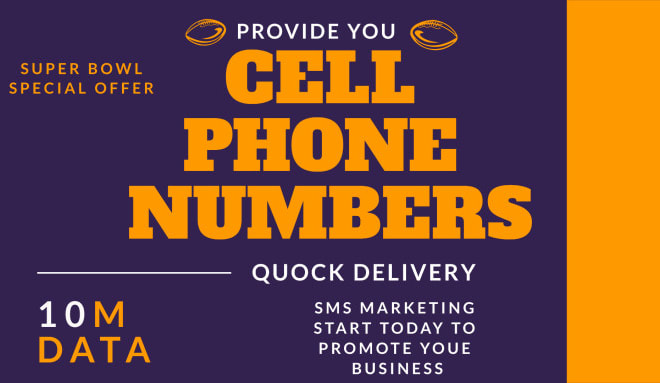 I will we provide you 300,000 phone numbers from any country for SMS marketing