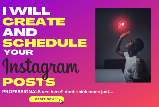 I will create and schedule instagram posts for your business