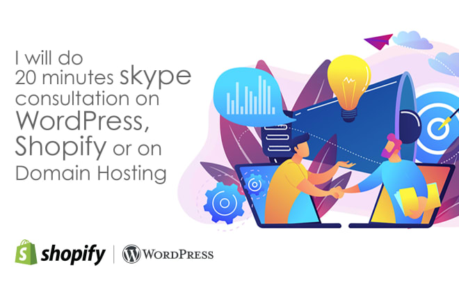 I will 15 minutes skype consultation on wordpress, shopify or on domain hosting