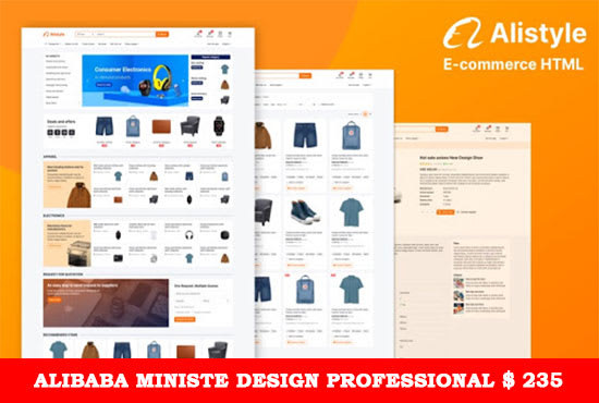 I will alibaba web page design minisite design