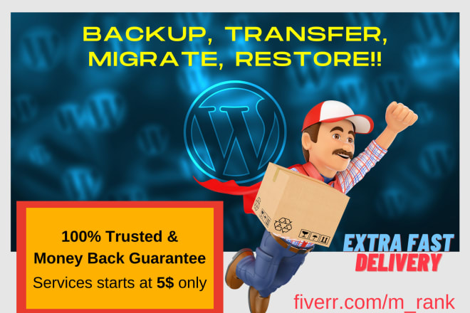 I will backup, transfer, restore, migrate wordpress website in 2 hour