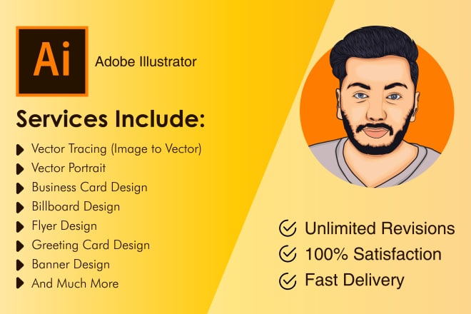 I will be your adobe illustrator assistant with fast delivery