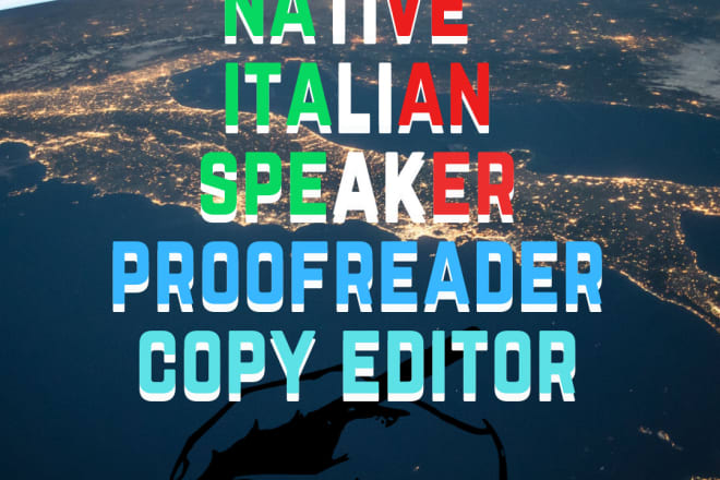 I will be your native italian proofreader and copy editor