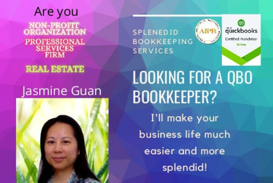 I will be your quickbooks online bookkeeper