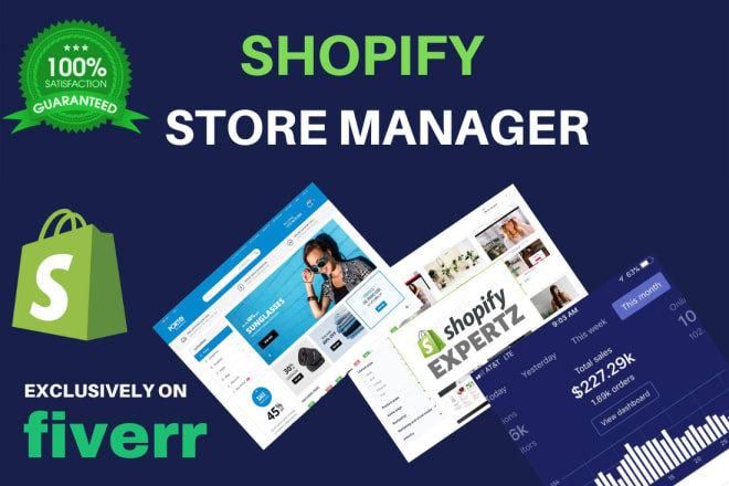 I will be your shopify virtual assistant and dropshipping store manager